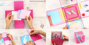 My tutorial shows how to make an exploding insert with seven folds, simple but effective. Diy Exploding Box For Beginners Step By Step Instructions K4 Craft