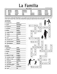 Impossible crossword puzzle quiz with answers 100% score to get credited, get free 6 robux. La Familia Extended Family Spanish Family Crossword Puzzle Worksheet