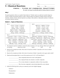 Have students do this simple types of chemical reactions pogil doc answers / worksheet book extraordinary types of chemical reactions answers balancing identifying. Gc5 1 Pogil Typesofreactions 2 Pages