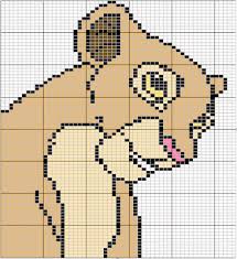 Fabinha Graficos Para Bordados O Rei Leao Pontos Cruz Para Desenhos Da Disney Leao Crochet Modelos De Pixel Art