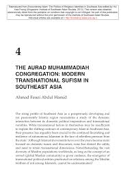 Mustafa muhammad, mostafa mohamed (ar. Pdf 4 The Aurad Muhammadiah Congregation Modern Transnational Sufism In Southeast Asia The Politics Of Religious Identities In Southeast Asia