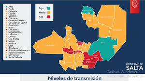 Mapa turístico con los destinos de la provincia de salta. Noticia Covid 19 Actualizacion Del Mapa De Riesgo Sanitario En La Provincia