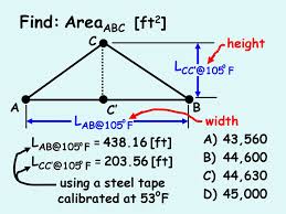 View the temperature conversion for 105 degrees fahrenheit to celsius. Find Areaabc Ft2 C A B C 43 560 44 600 44 630 45 Ppt Download