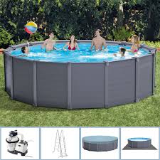 Intex O 478 X 124 Cm Frame Pool Komplett Set Graphit Mit Sandfilteranlage
