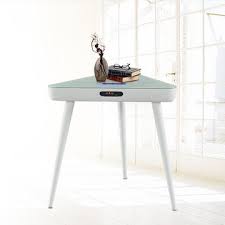 It is sturdy, attractive, very useful and offers so many extras. China Wireless Charging Bluetooth Speaker 2 Usb Charging Port Aux In White Triangle Smart Coffee Table On Global Sources End Table Coffee Table Bedside Table