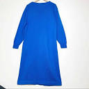 Vintage Ami Royal Blue Sweater Dress Gold Buttons Women's Size 16 ...