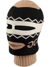 Black gg eye mask with leather trim, double elastic straps, and pouch. Gucci Mirrored Gg Jacquard Balaclava Farfetch Luxury Hats Hats For Men Balaclava
