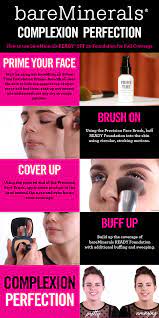 Here S Our Guide To Full Coverage Using Bareminerals Ready Foundation A Makeup Tu Bare Minerals Makeup Bare Minerals Makeup Tutorial Bare Minerals Tutorial