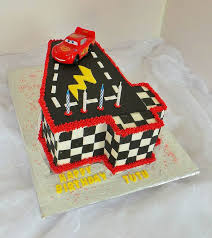Birthday Cake For Kids Boys 4 Years 4 Years Cars Themed Birthday Cake Cars Birthday Cake 1st Birthday Cakes Childrens Birthday Cakes