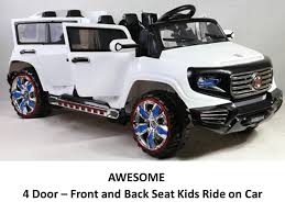2 Seat 4 Door 12v Power Ride On Parental Remote Control Car Wheels White Kids Ride On Toys Power Wheels Kids Ride On
