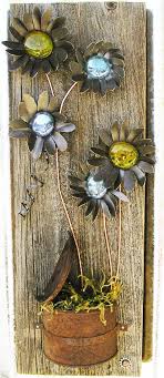 Rustic Floral Wall Arthome Decor Flower Wall Hanging Metal Etsy Rustic Floral Wall Art Interior Design Rustic Wood Home Decor