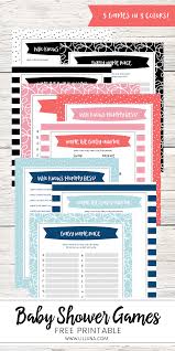 Shop blank labels for parties and events. Free Printable Baby Shower Games 5 Games In 3 Colors Lil Luna