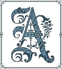 2 1/4 x 6 1/4. Gothic Alphabet A By Pinoystitch