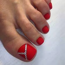 Choose a pale blue or gray shade as your toenail colour. Elegant Red Matte Toes Best Toe Nail Art Ideas For Every Season See More Ideas On Our Blog Naildesignsjourn Glitter Toe Nails Toe Nail Designs Toe Nails