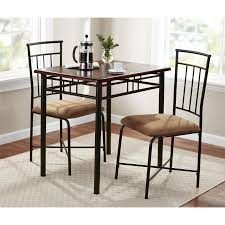 Mainstays 3 Piece Dining Set Wood And Metal Small Kitchen Furniture Metal Dining Set Dining Table Setting