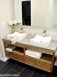 floating bathroom vanity with double