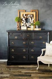 Tips For An Effortless Wet Distressed Dresser Black Painted Furniture Distressed Dresser Furniture Makeover
