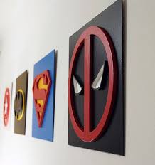 Superhero Deadpool Wall Art Kids Bedroom Wall Art Superhero Sign Kids Bedroom Wall Art Deadpool Wall Art Bedroom Wall Art