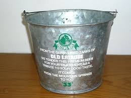 Plastic container / ice bank. Bucket Of Rocks Rolling Rock Beer Ice Bucket Metal Collectible New Collectibles Barware