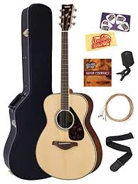 Black Yamaha Acoustic Electric Guitar Yamaha Fs830 Solid Top Small Body Acoustic Guitar Bundle With Hard Case Tuner Strap Instruct Acoustic Electric Guitar Acoustic Electric Best Acoustic Guitar