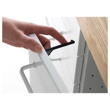 You may choose to receive a refund for your chest or dresser or a free repair kit to anchor your chest or dresser to the wall. Patrull Drawer Cabinet Catch Black Ikea