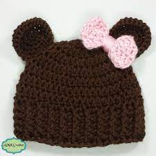 Free Crochet Baby Girl Newborn Bear Hat Crochet Baby Hats Girl Girls Crochet Hats Crochet Baby Hats