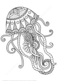 Jellyfish Zentangle Coloring Page From Zentangle Category Select