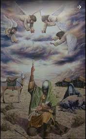 استشهاد عبد الله الرضيع ورمي دمه الطاهر الى السماء فلم تسقط اي قطرة منه الى الارض السلام على الحسين وعلى islamic paintings islamic pictures karbala photography