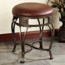 Splendid Design Ideas Using Round Brown Metal Stool Legs In Brown Leather Seat Covers Sedie Ferro
