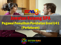 Berdasarkan dari statistik tersebut, jumlah separa perubatan akan di tambah dari masa ke semasa yang akan membuka peluang kerja kepada calon yang layak selaras dengan objektif kementerian kesihatan malaysia. Jawatan Kosong Spa Pegawai Pemulihan Perubatan Gred U41 Pertuturan