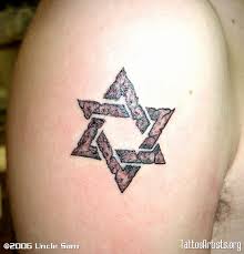 Boss tattoo star of david freepik vector icons free icons vector icon design vector free wiccan symbols star of david tattoo. Wonderful Brown David Star Tattoo On Right Shoulder