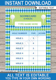 On the scorecard, the minimum score. Printable Golf Scorecard Templates Mini Golf Theme Birthday Party