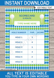 Check spelling or type a new query. Printable Golf Scorecard Templates Mini Golf Theme Birthday Party
