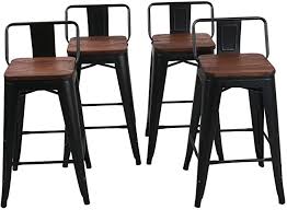 Amazon Com Changjie Furniture Industrial Metal Bar Stool For Indoor Kitchen Low Back Barstools Count In 2020 Modern Counter Stools Bar Stools Metal Bar Stools Kitchen