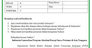 Download rpp kelas 1 tema 6 kurikulum 2013 revisi 2017 sangatlah mudah hanya dengan mengklik tautan di bawah. Soal Uh Ph Kelas 6 Tema 4 Kurikulum 2013 Revisi 2018 Guru Maju