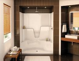 A basic shower stall includes four defined walls to the structure, a roof and an opening on one of the walls. Exciting Shower Stall Kits For Bathroom Decoration Ideas Charming Fiberglass Shower Stall Kits Plus Fiberglass Shower Fiberglass Shower Stalls Doorless Shower