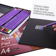 Dainayw 140gms 20sheet Black Paper Cardboard Notebook Sketch Book For Marker Pen Color Pencils Drawing Graffiti School Supplies Sketch Book Cardboard Notebooknotebook Supply Aliexpress