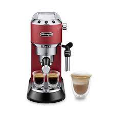 Delonghi ec 685 portafilter machine review : Dedica Deluxe Manual Espresso Machine Cappuccino Maker Red Ec685r De Longhi Us