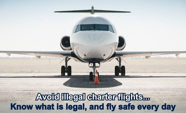 The ACA highlights the dangers of illegal charter flights