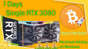 Cpu mining is only an extra feature that gives less work to miners who would like to enable cpu mining when they already do gpu mining. A Single Rtx 3080 On Nicehash For 7 Days Results Youtube