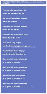 Phir Bhi Tumko Chahunga Harmonica Notes Bollywood Harmonica Notations Song Notes Piano Notes For Beginners Piano Notes Songs