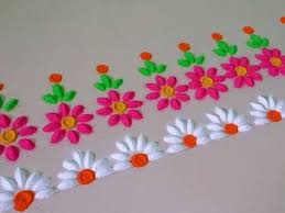 Flower Border Rangoli Design Simple Border Rangoli Design With Colors By Nagu S Handwork Rangoli Designs Flower Rangoli Border Designs Colorful Rangoli Designs