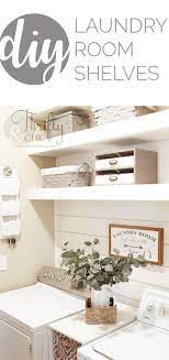 Diy Laundry Room Shelves And Shiplap Wall Laundry Room Diy Diy Laundry Room Shelves Room Diy