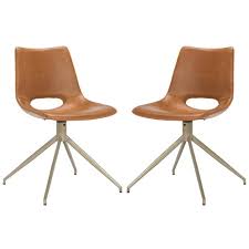 Mid century dining table very good condition 5ft extends to 8ft couple of age related small mark's but nothing noticable. Set Of 2 Danube Midcentury Modern Leather Swivel Dining Chair Safavieh Target