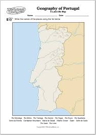 Mapa físico de portugal 1982. Mapa Fisico Mudo De Portugal Mapa Mudo De Rios Y Montanas De Portugal Worksheetworks Interactive Maps