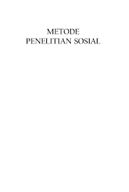 Pdf Metode Penelitian Sosial