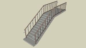 The basic elements for all of the aluminum railing system are aluminum extrusions of 2 inch and 4 inch special tube shapes. 08 Designrail Aluminum Railing System With Vertical Cable Infill Stairs 3d Warehouse