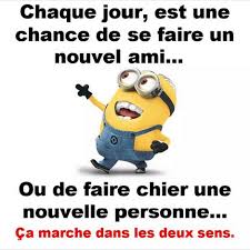 Résultat de recherche d'images pour "citation drole avec les minion"