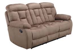 Ausziehbares schlafsofa mit liegefläche für 2 personen sofas mit relaxfunktion und verstellbarer rückenlehne Recliner 3 Sitzer Inkl 2 Fach Relaxfunktion Fm 394 3 Von Femo Hellbraun