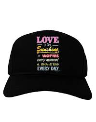 All of the images displayed are of unknown origin. Love Is Like Sunshine Quote Adult Dark Baseball Cap Hat Caps Hats Baseball Cap Sunshine Quotes